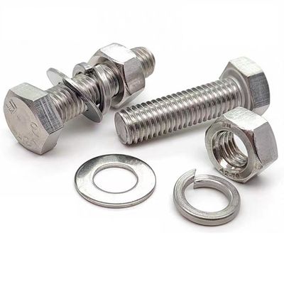 MM10-MM500 Boulons à tête hexagonale à finition simple Noix et laveuses de Handan DIN933 DIN931