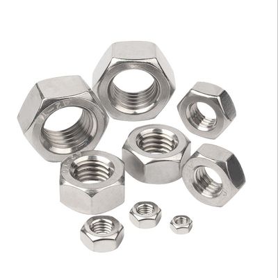 Noix hexagonale en acier au carbone M6 M8 M10 DIN934 pour les projets de construction de bâtiments