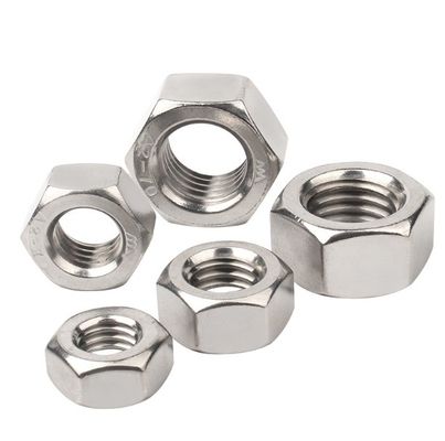 Noix hexagonale en acier au carbone M6 M8 M10 DIN934 pour les projets de construction de bâtiments