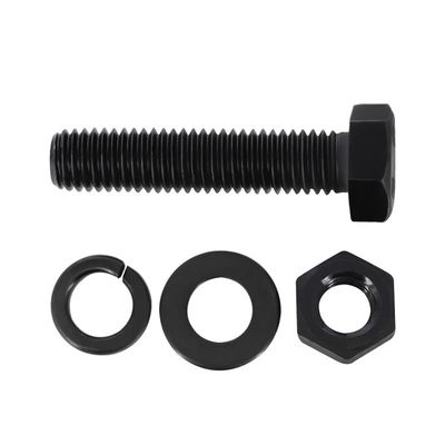 Fabriqué à haute résistance de qualité 8.8 boulon hexagonal et lave-noix boulon hexagonal lourd avec finition noire