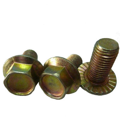 Boulons de flange hexagonale en acier au carbone certifié ISO9001 DIN 6921 pour diverses industries