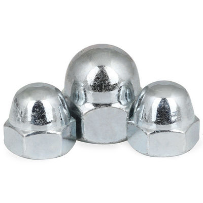 Fourniture directe DIN1587 Noix à capuche hexagonale en nickel galvanisée blanche bleue zincée