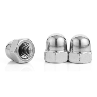 Fourniture directe DIN1587 Noix à capuche hexagonale en nickel galvanisée blanche bleue zincée