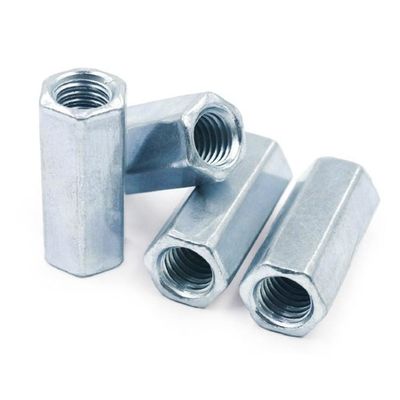 DIN Standard Plain Zinc Galvanisé Hexagon Long Nut M5-120 pour la connexion de noix de connecteur