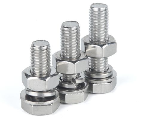 Grade de construction SUS304 Tête hexagonale en acier inoxydable Boulons et écrous Din933 pour la construction
