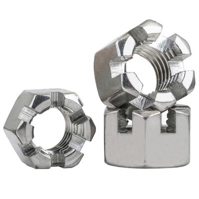 Vente directe de noix noire M2-M30 à fente DIN935 Noix hexagonale à fleurs de différentes tailles