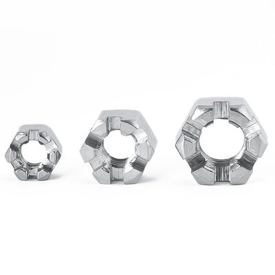 Vente directe de noix noire M2-M30 à fente DIN935 Noix hexagonale à fleurs de différentes tailles