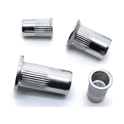 ZINC PLATÉ Petit Grand contre-enfoncé Tête plate Côté réduit Avec un collet à encoche Noix de rivete