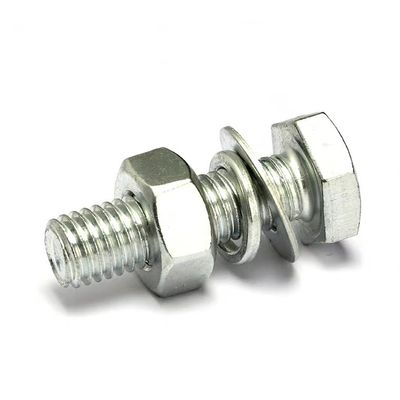 Finition simple en acier inoxydable boulons de tête hexagonale écrous lave-linge avec des options personnalisables