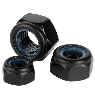 Fermeture DIN985 métrique en acier inoxydable hexagonale, flange en nylon, écrousse de verrouillage