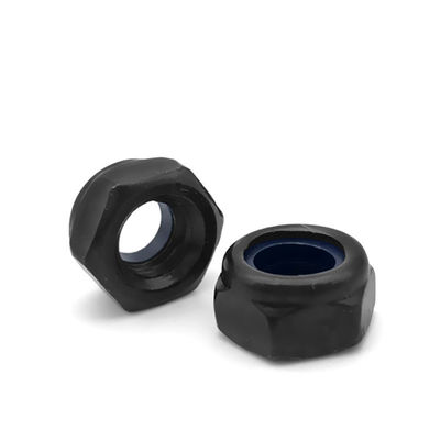 Fermeture DIN985 métrique en acier inoxydable hexagonale, flange en nylon, écrousse de verrouillage