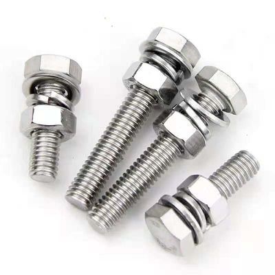 Fermeture à hexagone en acier au carbone et en zinc DIN933 DIN931 ISO ANSI Boulons et écrous avec M6-M36