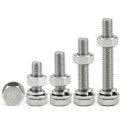Fermeture à hexagone en acier au carbone et en zinc DIN933 DIN931 ISO ANSI Boulons et écrous avec M6-M36