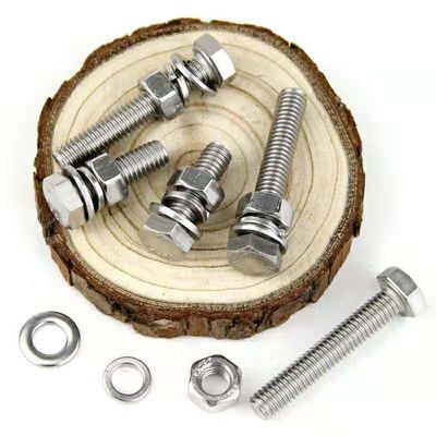 Fermeture à hexagone en acier au carbone et en zinc DIN933 DIN931 ISO ANSI Boulons et écrous avec M6-M36