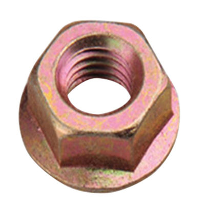 Finition polie 304 acier inoxydable écrous de bride hexagonale avec revêtement de zinc de couleur