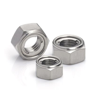 Noix Insert métallique DIN980 M8 M10 M12 M16 Noix de verrouillage hexagonale en acier inoxydable ASTM Boulons et noix
