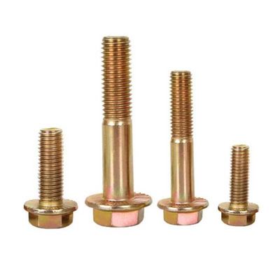 12.9 Grade jaune revêtu de zinc DIN6921 Hex Head Flange Boulure M10 M12 M6 pour le bâtiment