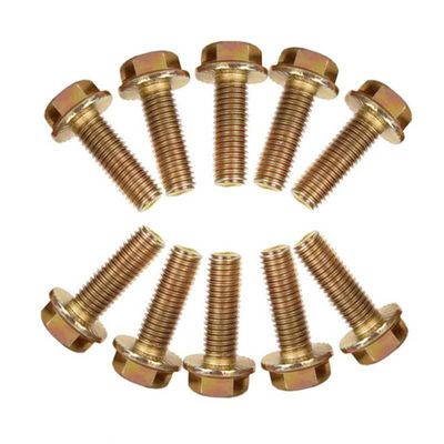 12.9 Grade jaune revêtu de zinc DIN6921 Hex Head Flange Boulure M10 M12 M6 pour le bâtiment