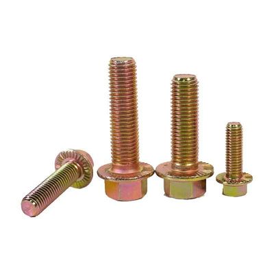 12.9 Grade jaune revêtu de zinc DIN6921 Hex Head Flange Boulure M10 M12 M6 pour le bâtiment