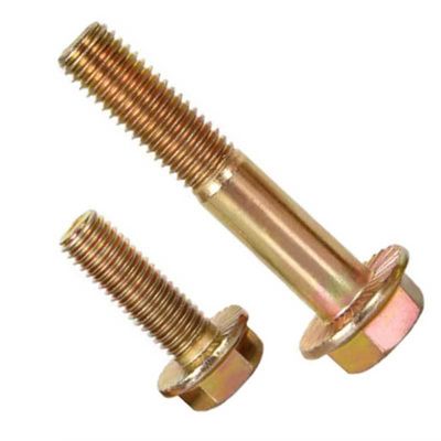 12.9 Grade jaune revêtu de zinc DIN6921 Hex Head Flange Boulure M10 M12 M6 pour le bâtiment