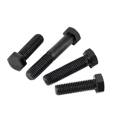 Fer à hexagone en acier au carbone à haute résistance DIN931 DIN933 8.8 10.9 12.9 Grade avec finition noire