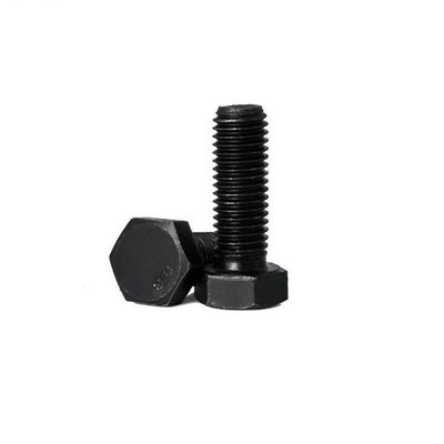 Fer à hexagone en acier au carbone à haute résistance DIN931 DIN933 8.8 10.9 12.9 Grade avec finition noire