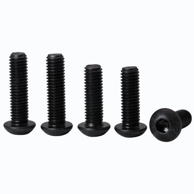 ISO7380 Hex Socket Button Head Security Cap Screw Bolt avec oxyde noir noir enduit de zinc