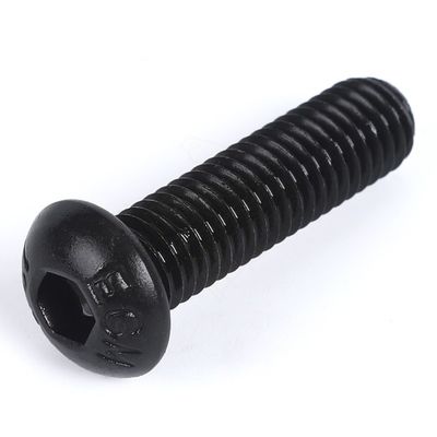 ISO7380 Hex Socket Button Head Security Cap Screw Bolt avec oxyde noir noir enduit de zinc
