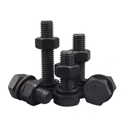 Structure en acier boulon DIN933 10.9S Oxyde noir grand hexagone pour les applications de résistance