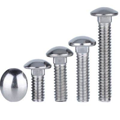 304 en acier inoxydable demi-tête ronde boulon de chariot M6-M16 DIN603 Grade 8.8 galvanisé