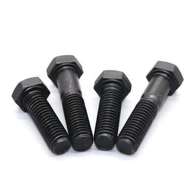 Fermeture hexagonale en acier au carbone haute résistance DIN933 avec tête hexagonale extérieure noircie par oxydation