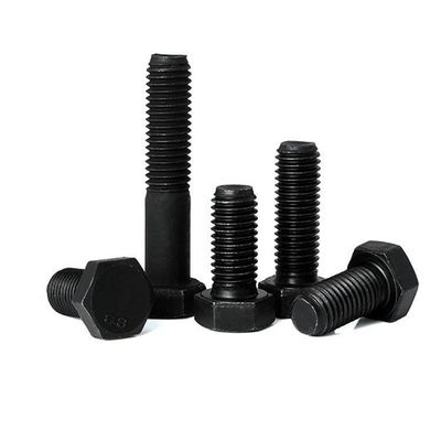 Fermeture hexagonale en acier au carbone haute résistance DIN933 avec tête hexagonale extérieure noircie par oxydation