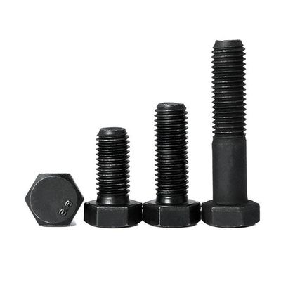 Fermeture hexagonale en acier au carbone haute résistance DIN933 avec tête hexagonale extérieure noircie par oxydation