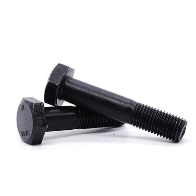 Fermeture hexagonale en acier au carbone haute résistance DIN933 avec tête hexagonale extérieure noircie par oxydation