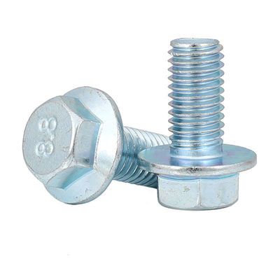 Écrou de flange de tête hexagonale extérieure galvanisée de qualité 8,8 en acier au carbone de haute résistance DIN6921