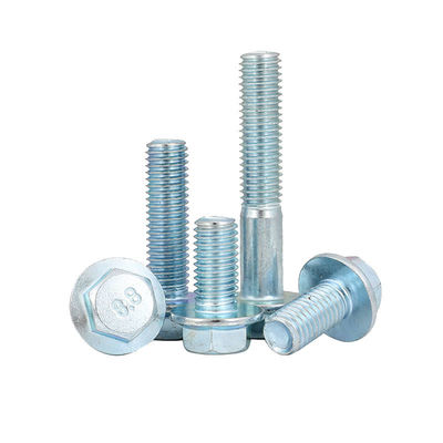 Écrou de flange de tête hexagonale extérieure galvanisée de qualité 8,8 en acier au carbone de haute résistance DIN6921