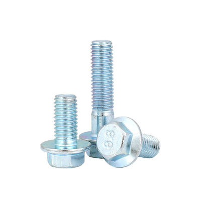 Écrou de flange de tête hexagonale extérieure galvanisée de qualité 8,8 en acier au carbone de haute résistance DIN6921