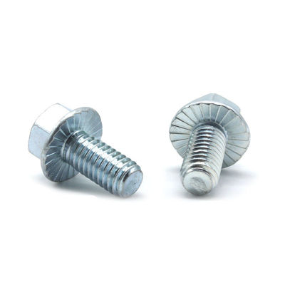 Écrou de flange de tête hexagonale extérieure galvanisée de qualité 8,8 en acier au carbone de haute résistance DIN6921