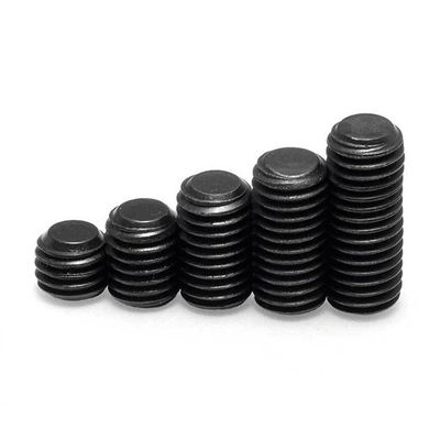 Finition à l'oxyde noir à haute résistance à la prise hexagonale, vis à extrémité concave, vis à machine sans tête