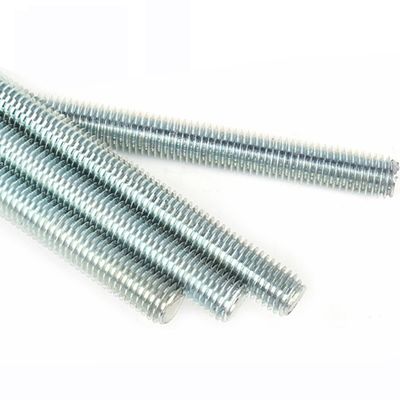 Industrie Barre à dents galvanisée vis filetée DIN975 4,8 niveau blanc