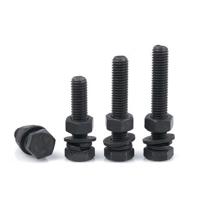 M6 M8 haute traction DIN931 DIN933 boulon et écrous à tête hexagonale de qualité 4.8 8.8 10.9 12.9 acier