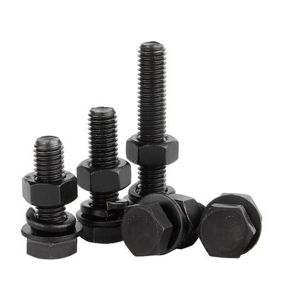M6 M8 haute traction DIN931 DIN933 boulon et écrous à tête hexagonale de qualité 4.8 8.8 10.9 12.9 acier