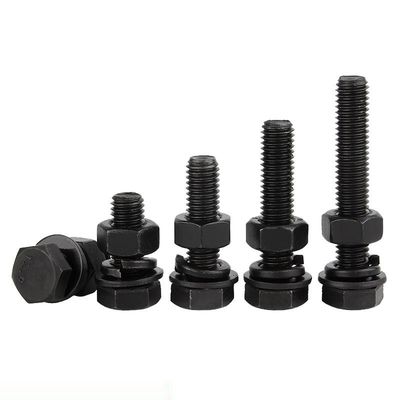 M6 M8 haute traction DIN931 DIN933 boulon et écrous à tête hexagonale de qualité 4.8 8.8 10.9 12.9 acier