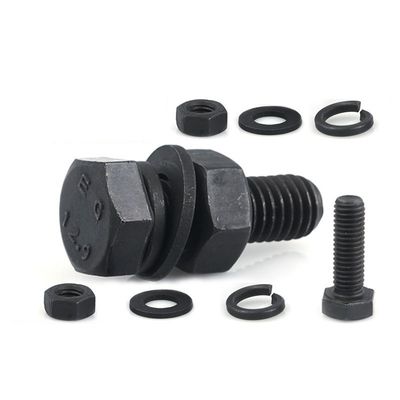 M6 M8 haute traction DIN931 DIN933 boulon et écrous à tête hexagonale de qualité 4.8 8.8 10.9 12.9 acier