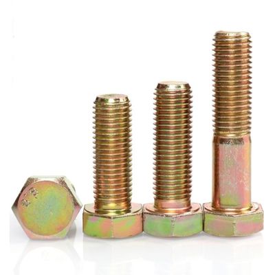 M6 M8 Haute résistance DIN931 DIN933 Grade 4.8 8.8 10.9 12.9 Bouton et écrous de tête hexagonale